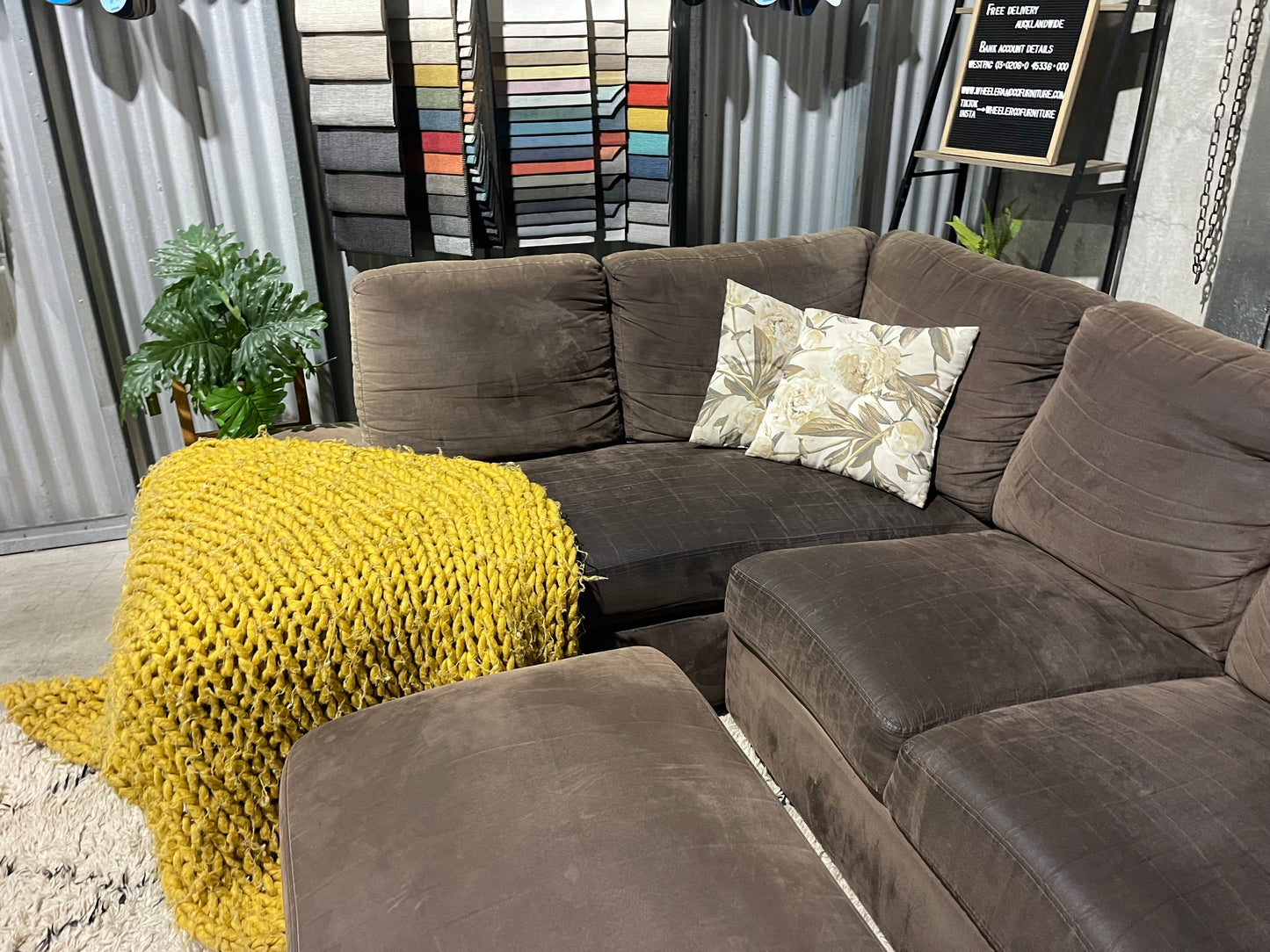 REFURBISHED HARVEY NORMAN CORNER + OTTOMAN payment 2of 2