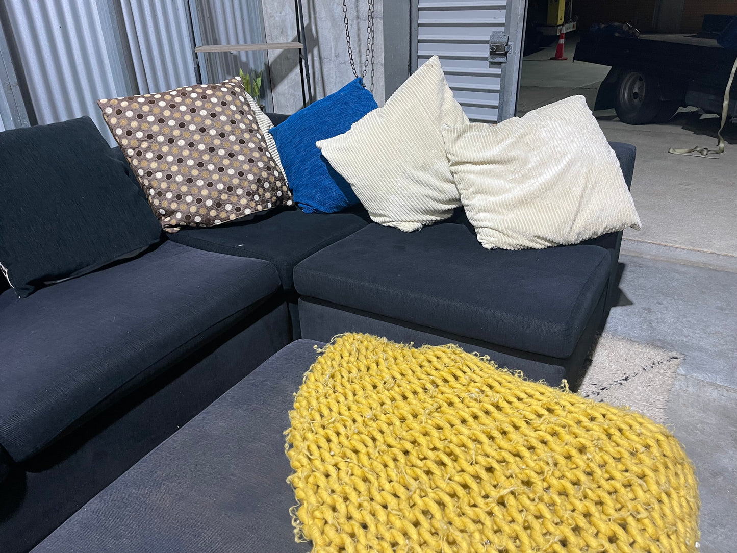 NZ MADE MODULAR LOUNGE SUITE WITH OTTOMAN