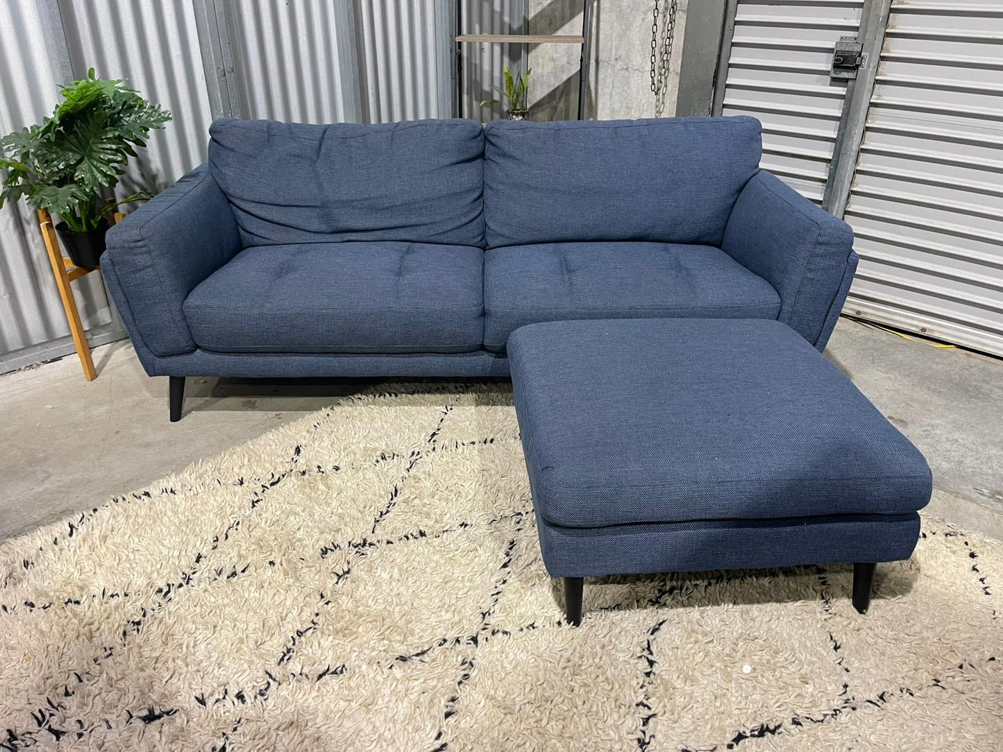 GOOD CONDITION FARMERS HENDRIX + OTTOMAN