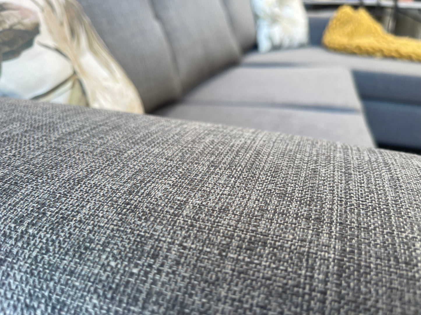 !!!FREE DELIVERY!!! π π¦ Excellent Near New Condition - Stone Gray Colour with Natural Brown tones - 3.5 Seater with reversible chaise