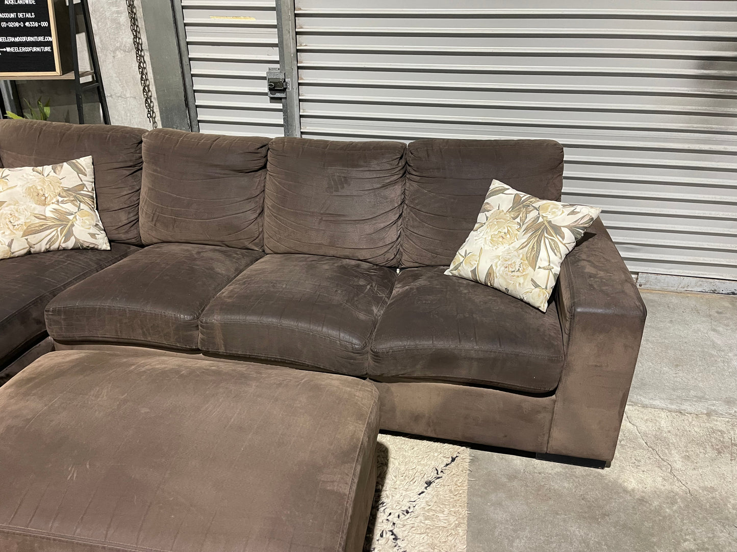 REFURBISHED HARVEY NORMAN CORNER + OTTOMAN payment 2of 2