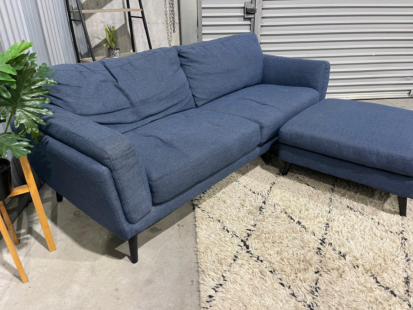 GOOD CONDITION FARMERS HENDRIX + OTTOMAN