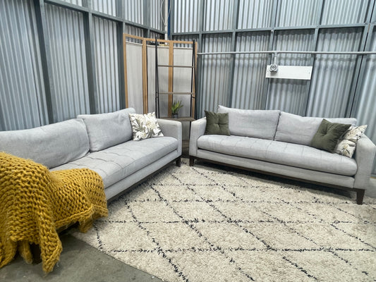 !!!FREE DELIVERY!!! π π¦ Excellent Condition - FREEDOM βMarleyβ BRANDED - Stone Gray Colour - 3 + 3 Seater Lounge Suite