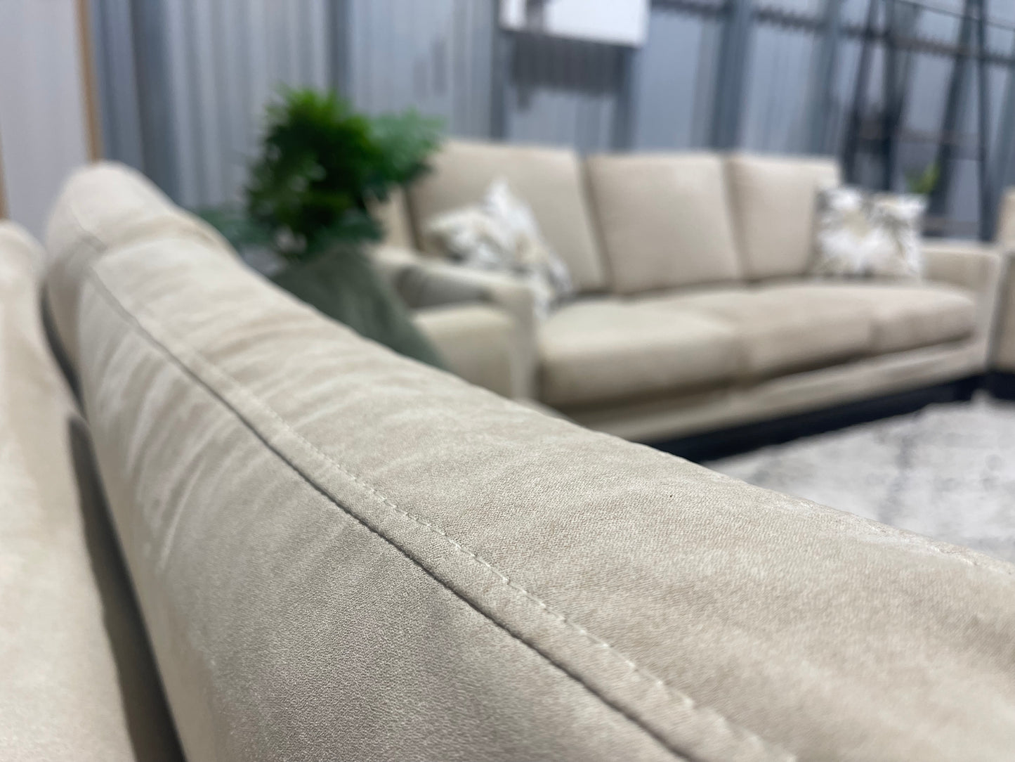 !!!FREE DELIVERY!!! π π¦ Excellent Condition - HARVEYNORMAN BRANDED - Elk Suede Colour - 3 + 2 + armchair Lounge Suite