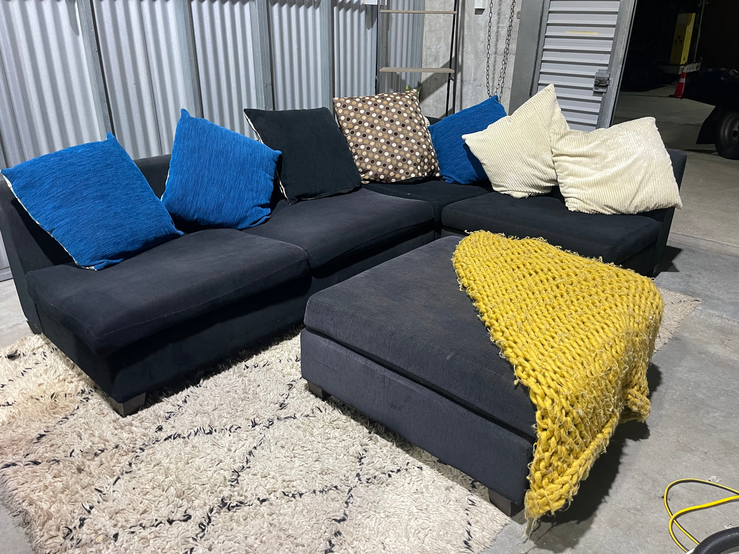 NZ MADE MODULAR LOUNGE SUITE WITH OTTOMAN