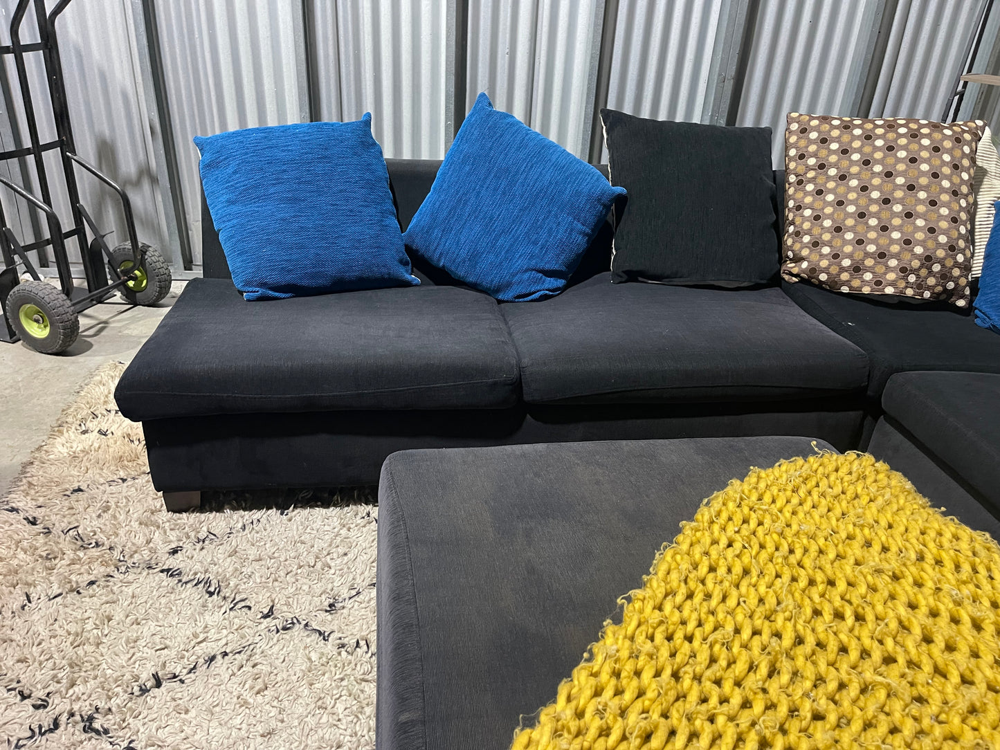 NZ MADE MODULAR LOUNGE SUITE WITH OTTOMAN