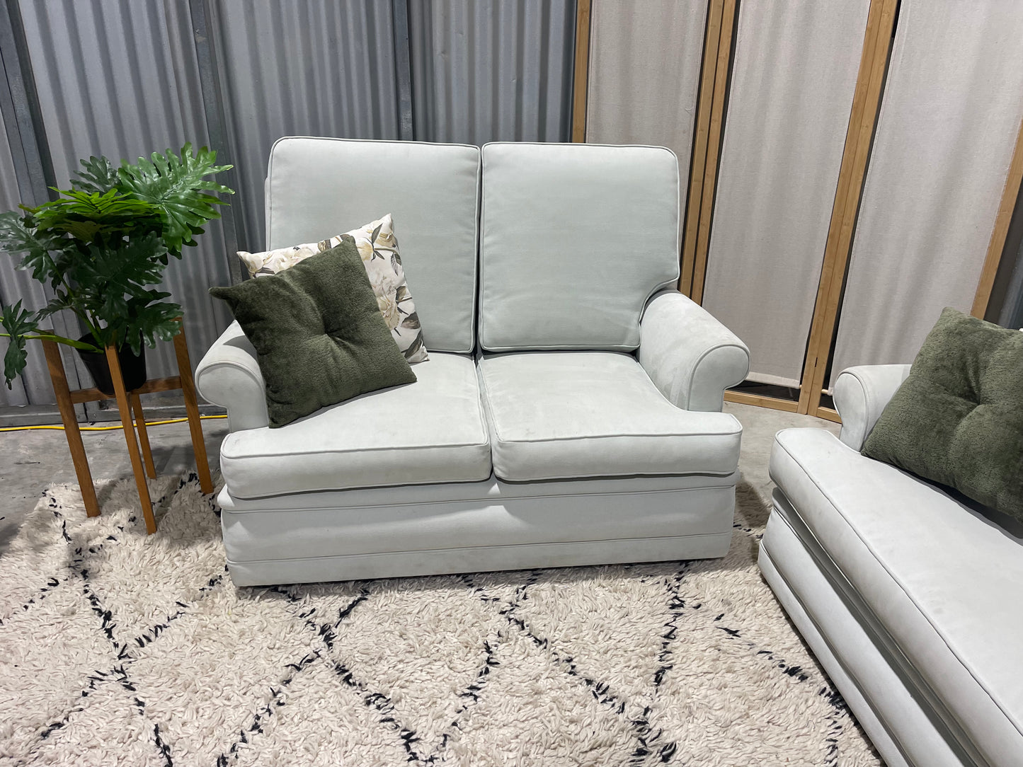 Great Condition - Duck Egg Blue Colour - 3 + 2 + 1 Seater Lounge Suite
