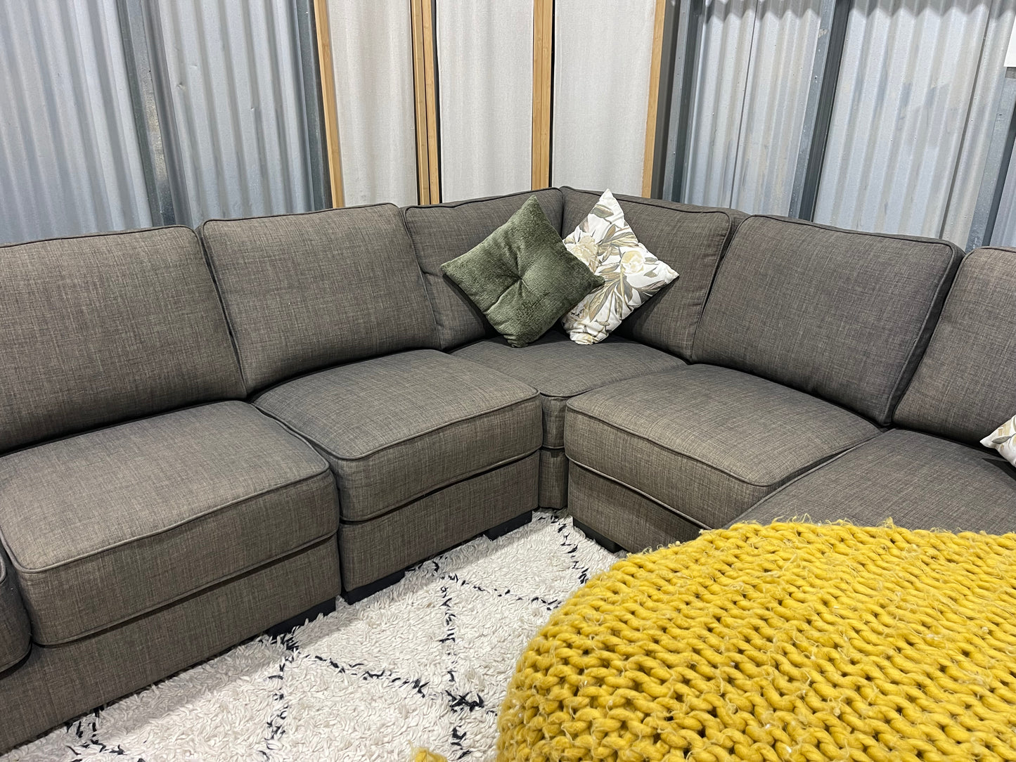 !!!FREE DELIVERY!!! π π¦ Excellent Condition - HARVEYNORMAN BRANDED - Elk Suede Colour - 3 + 2 + armchair Lounge Suite