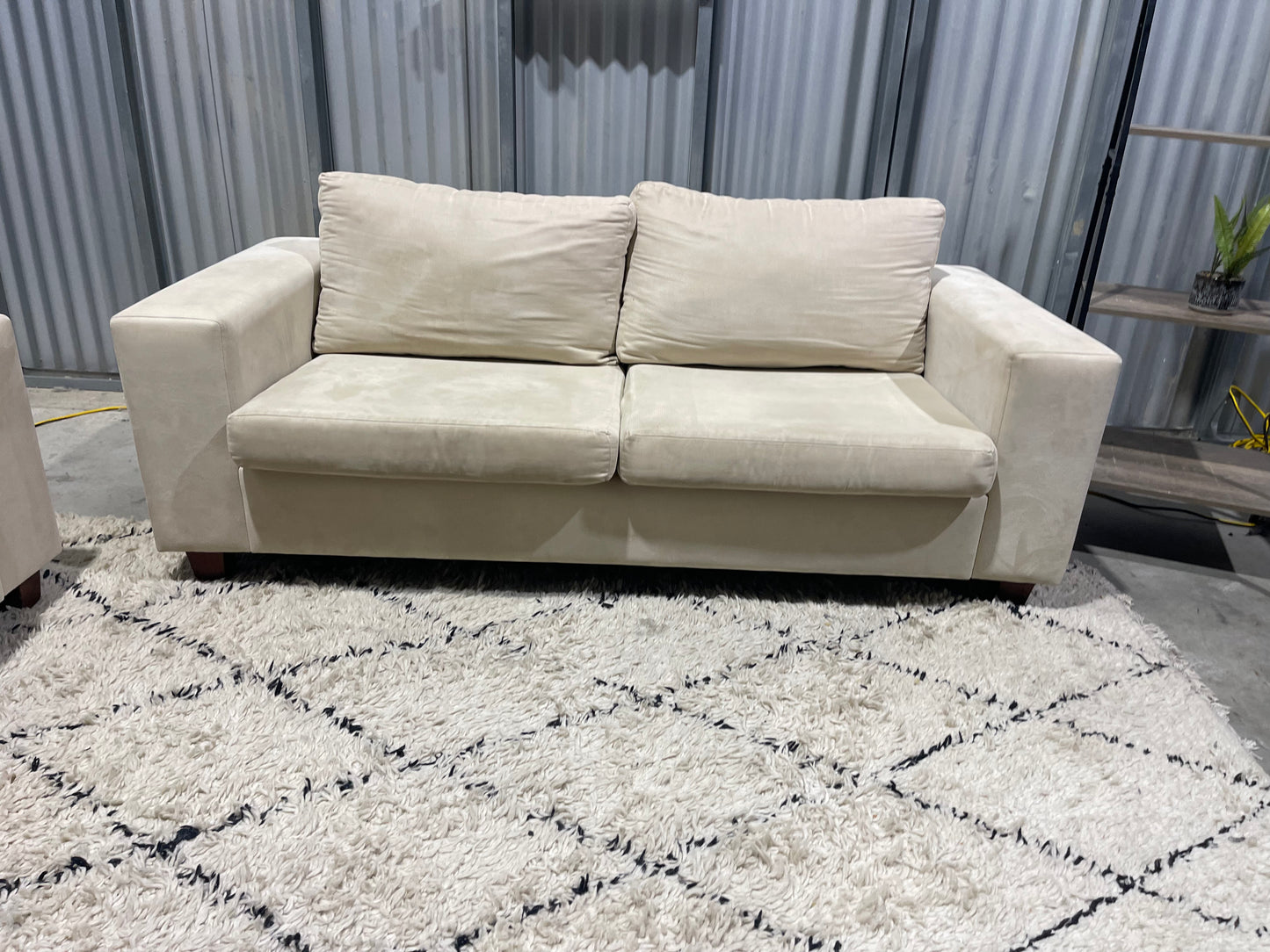 Excellent Condition - NZ Made - WARWICK MACROSUEDE - 3 + 2 Seater Lounge Suite