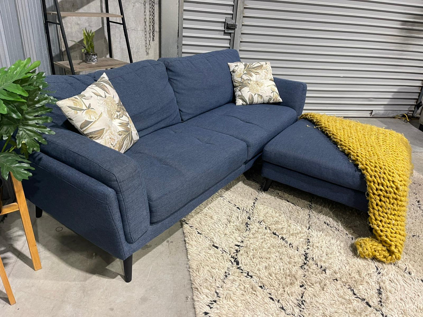 GOOD CONDITION FARMERS HENDRIX + OTTOMAN