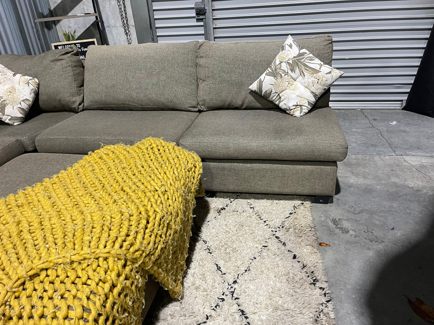 NZ MADE WARWICK MODULAR CORNER SUITE WITH OTTOMAN