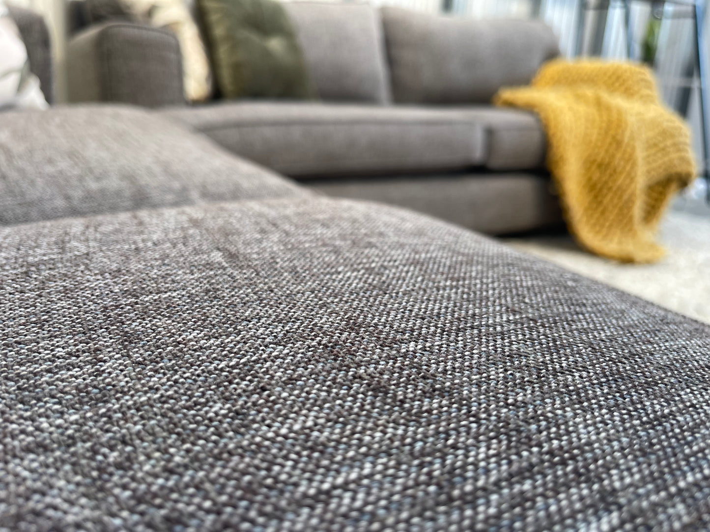 Excellent Condition - FARMERS BRANDED LUCA MAX - Charcoal Colour - 3.5 + 2.5 Seater Lounge Suite