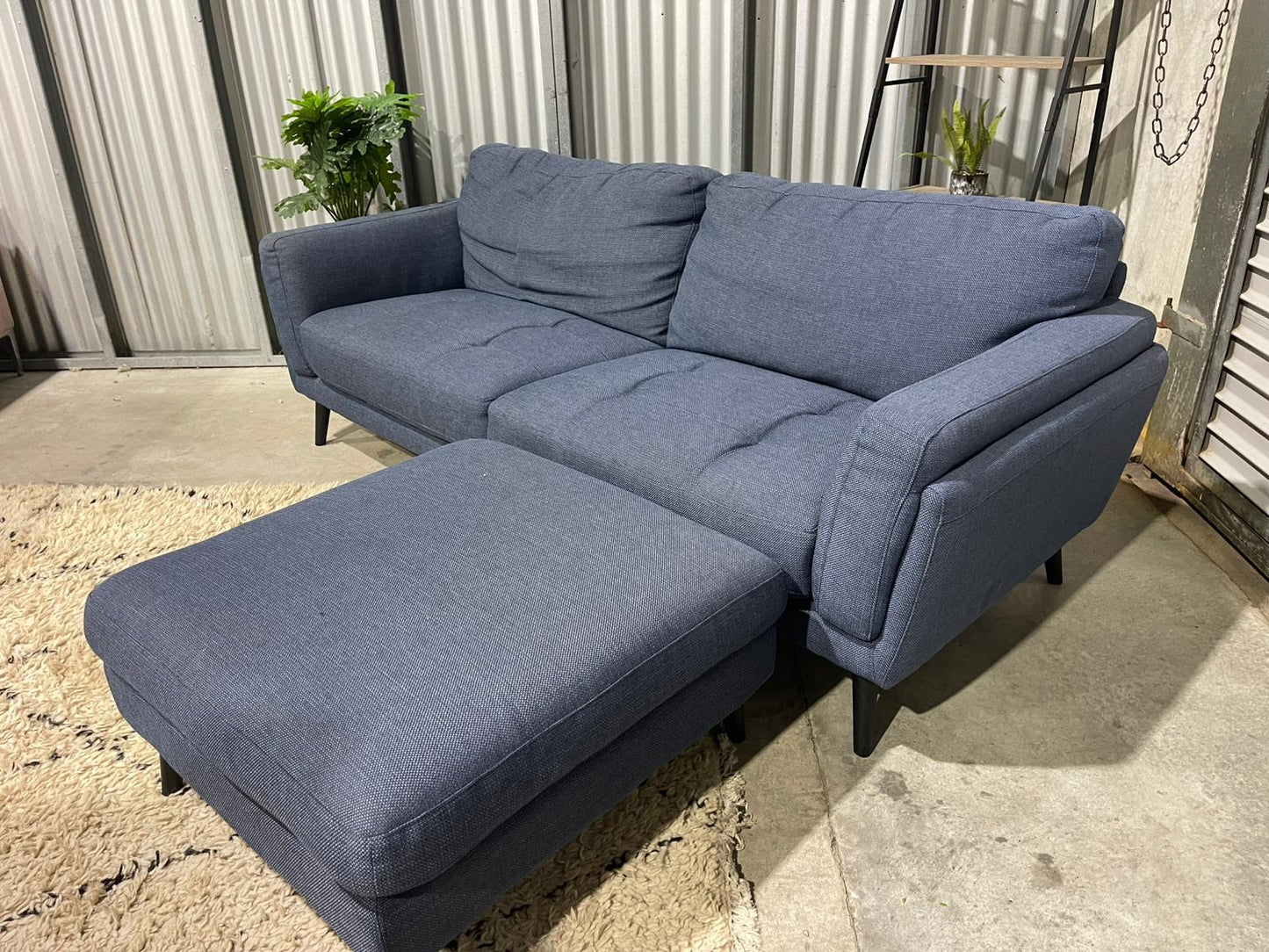 GOOD CONDITION FARMERS HENDRIX + OTTOMAN