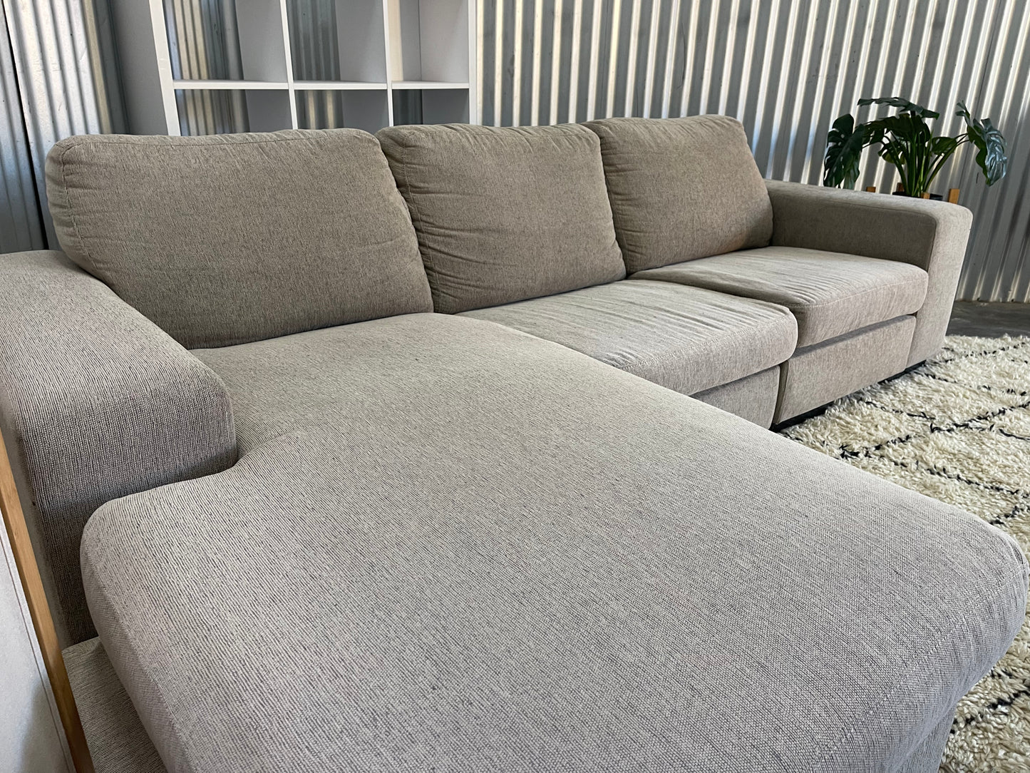 Excellent Condition - HARVEY NORMAN IMPORTED - 3 Seater + Reversible Chaise L Shape Sofa
