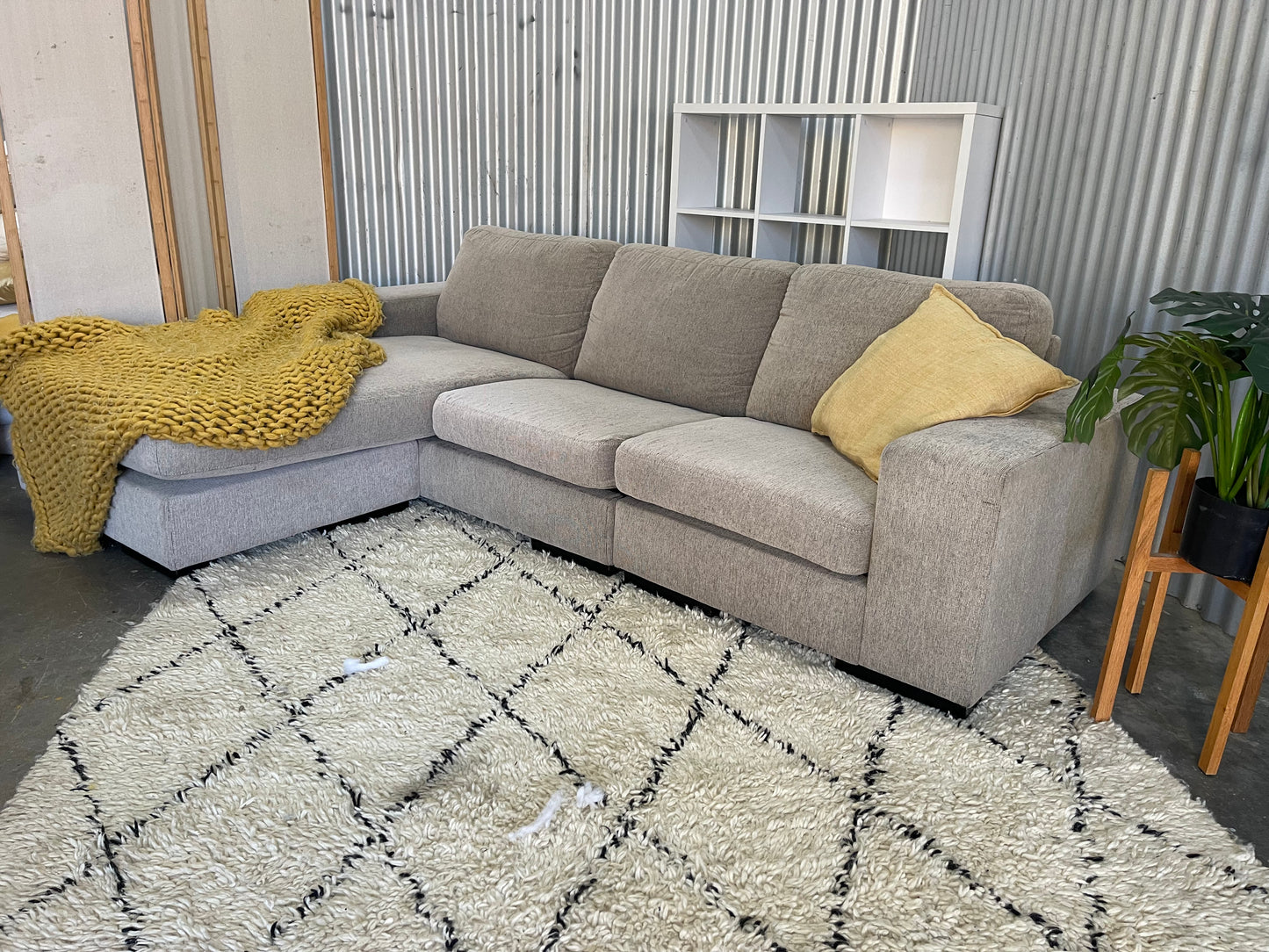 Excellent Condition - HARVEY NORMAN IMPORTED - 3 Seater + Reversible Chaise L Shape Sofa