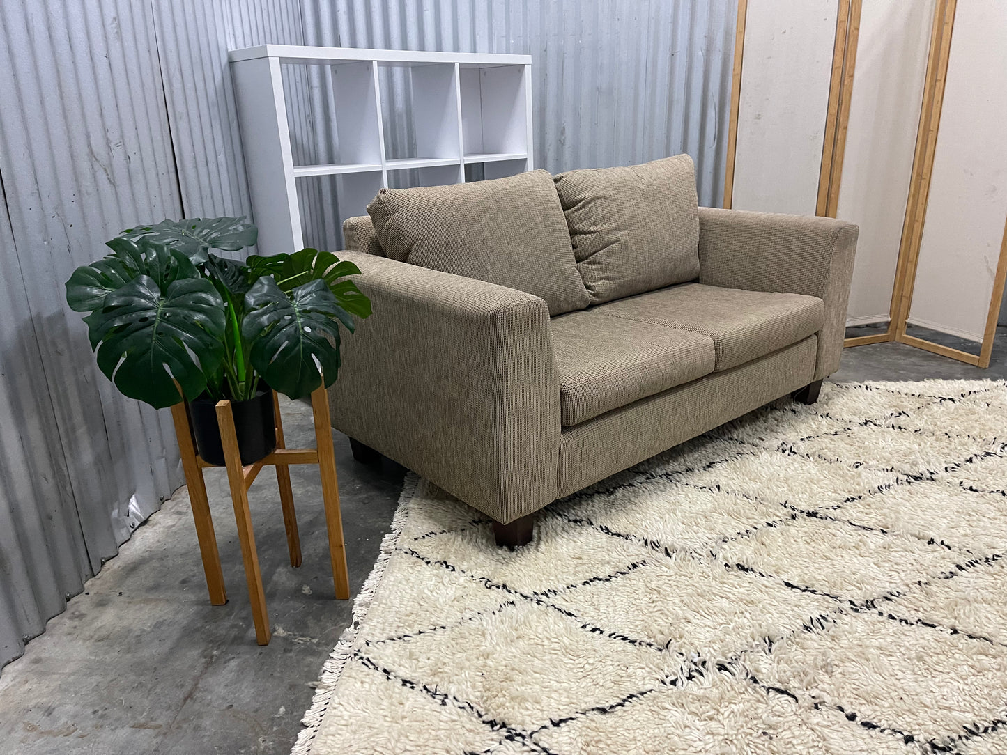 Excellent Condition - SOLID TIMBER - 2 Seater Sofa