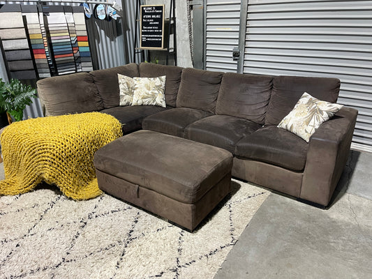 REFURBISHED HARVEY NORMAN CORNER + OTTOMAN payment 2of 2