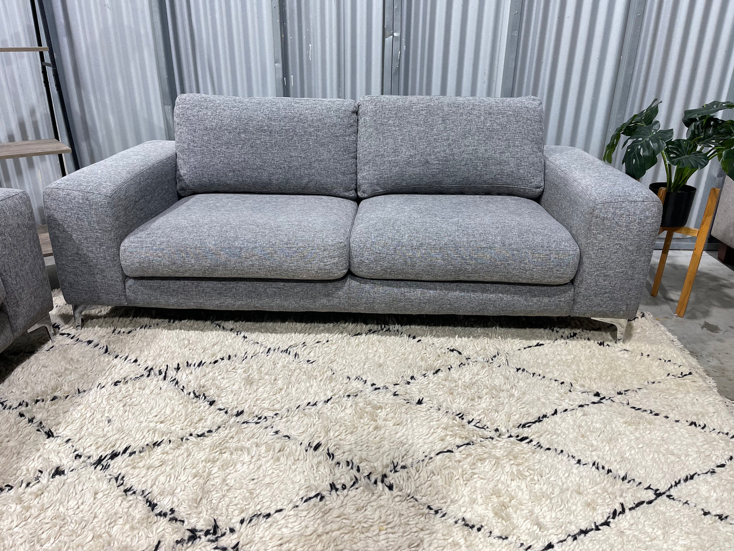 Great Condition - Stone Gray Colour - FARMERS LUCA BRANDED - 2.5 + 3 Seater