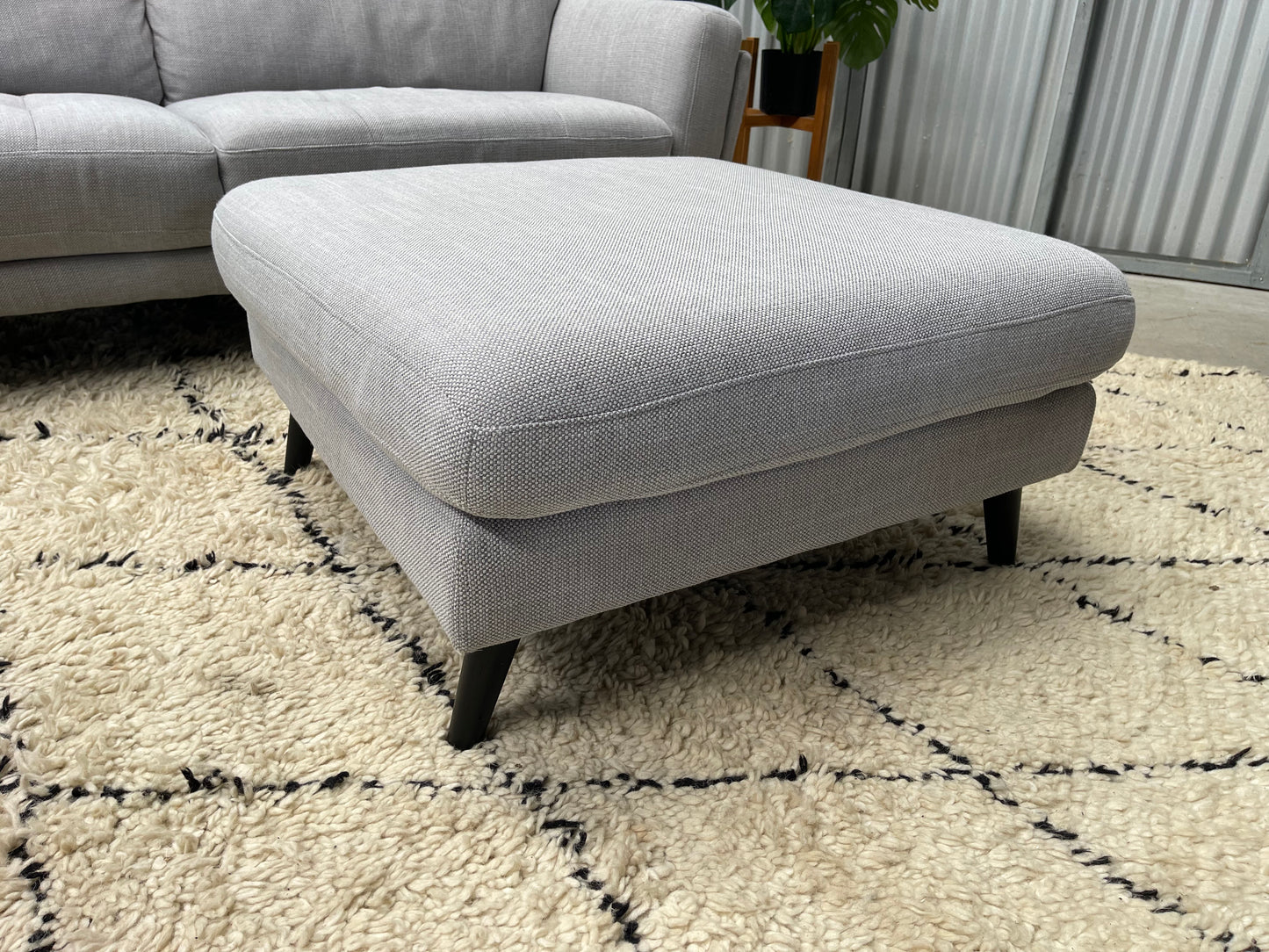 Excellent Condition - Stone Gray Colour - FARMERS HENDRIX BRANDED - 3 Seater + Ottoman