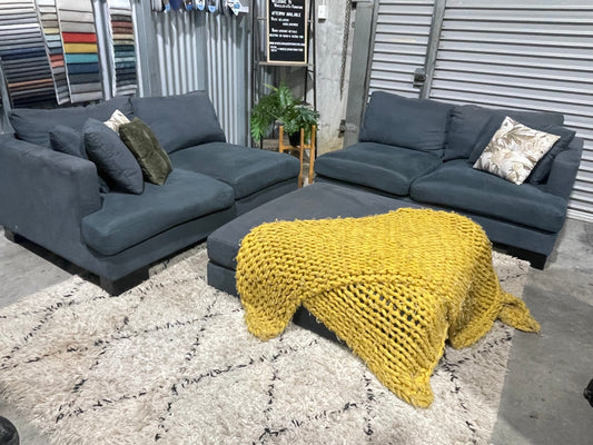 MONTE CARLO 2+2 LOUNGE SUITE + OTTOMAN + DELIVERY TO HAMILTON