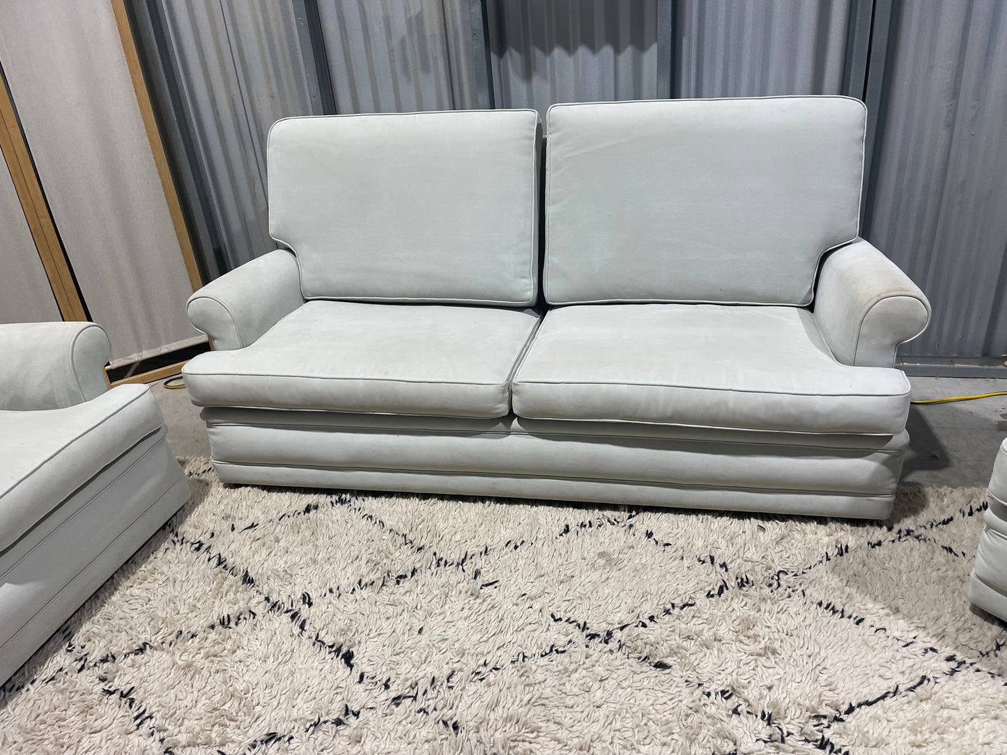 Great Condition - Duck Egg Blue Colour - 3 + 2 + 1 Seater Lounge Suite