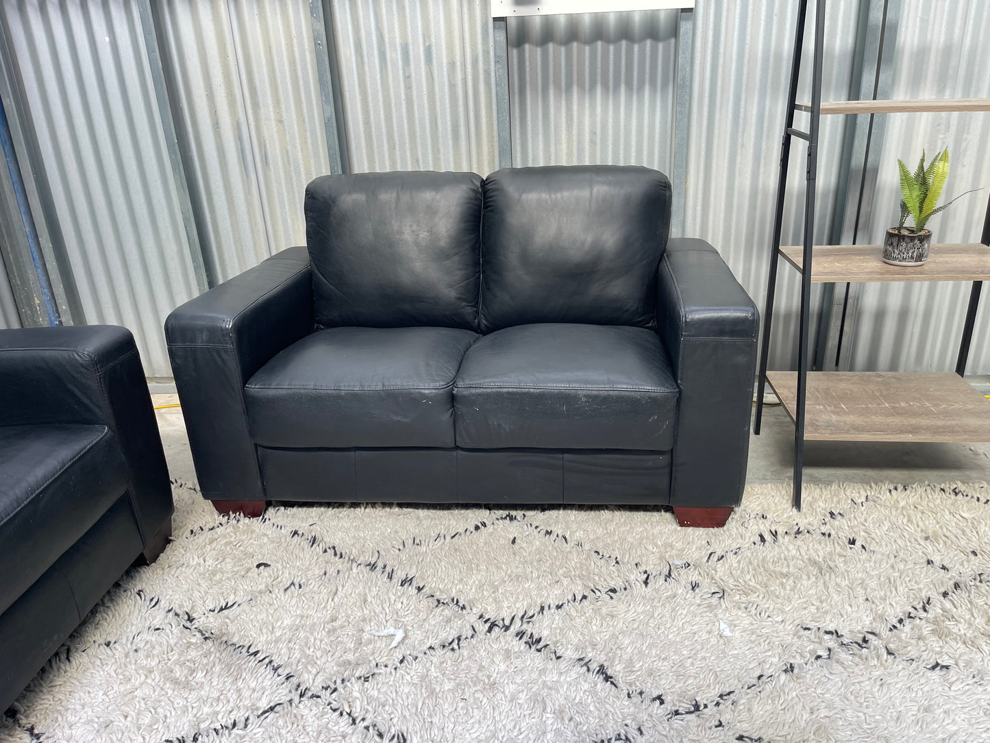 Great Condition - Genuine Leather - 2 + 2 Seater Lounge Suite