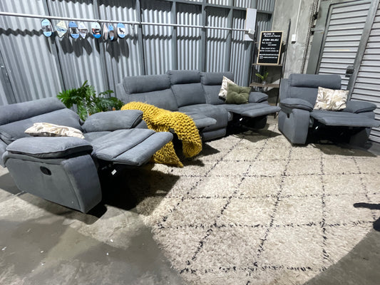 Gray recliner set