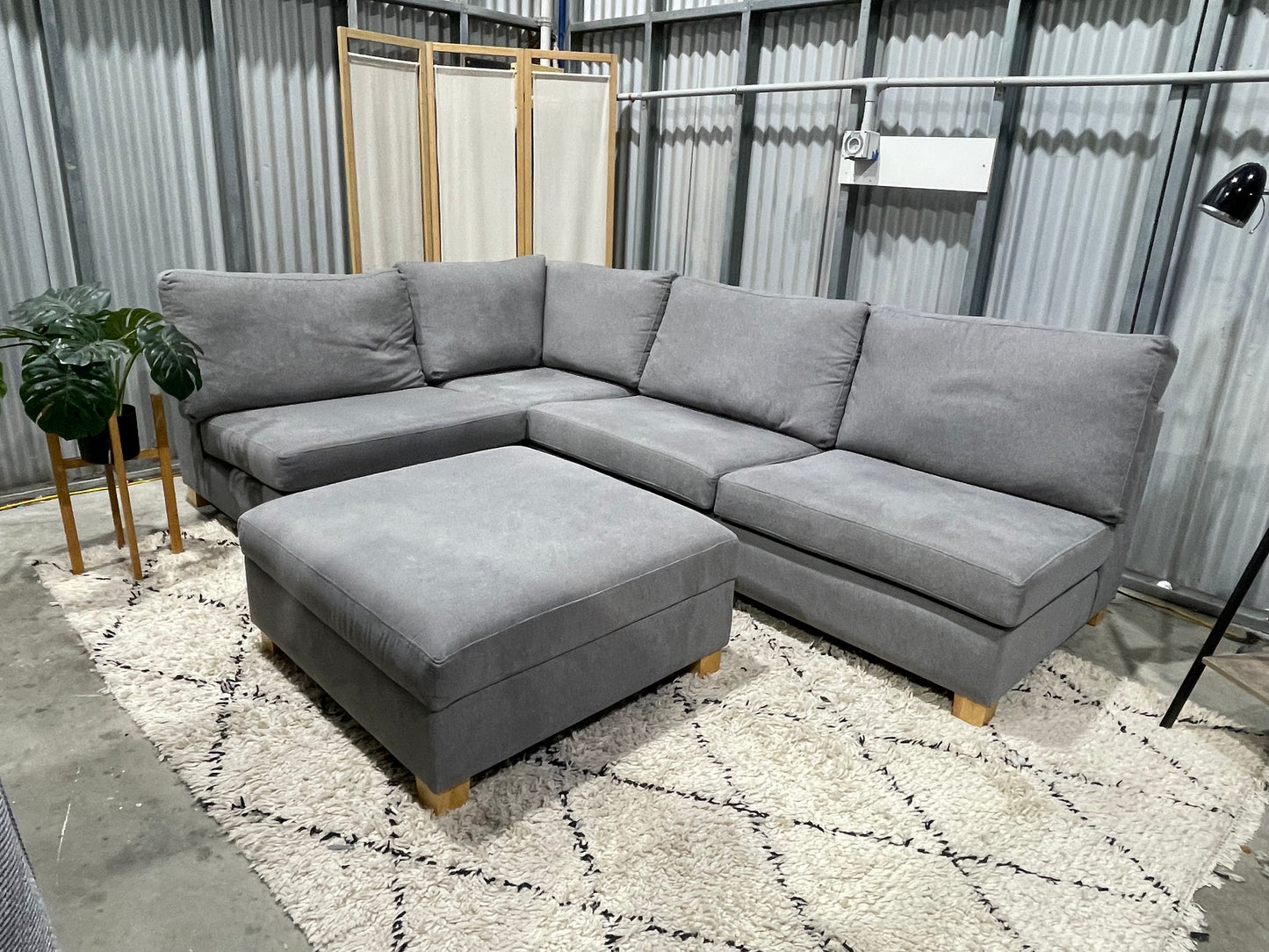 NZ MADE MODULAR WITH OTTOMAN