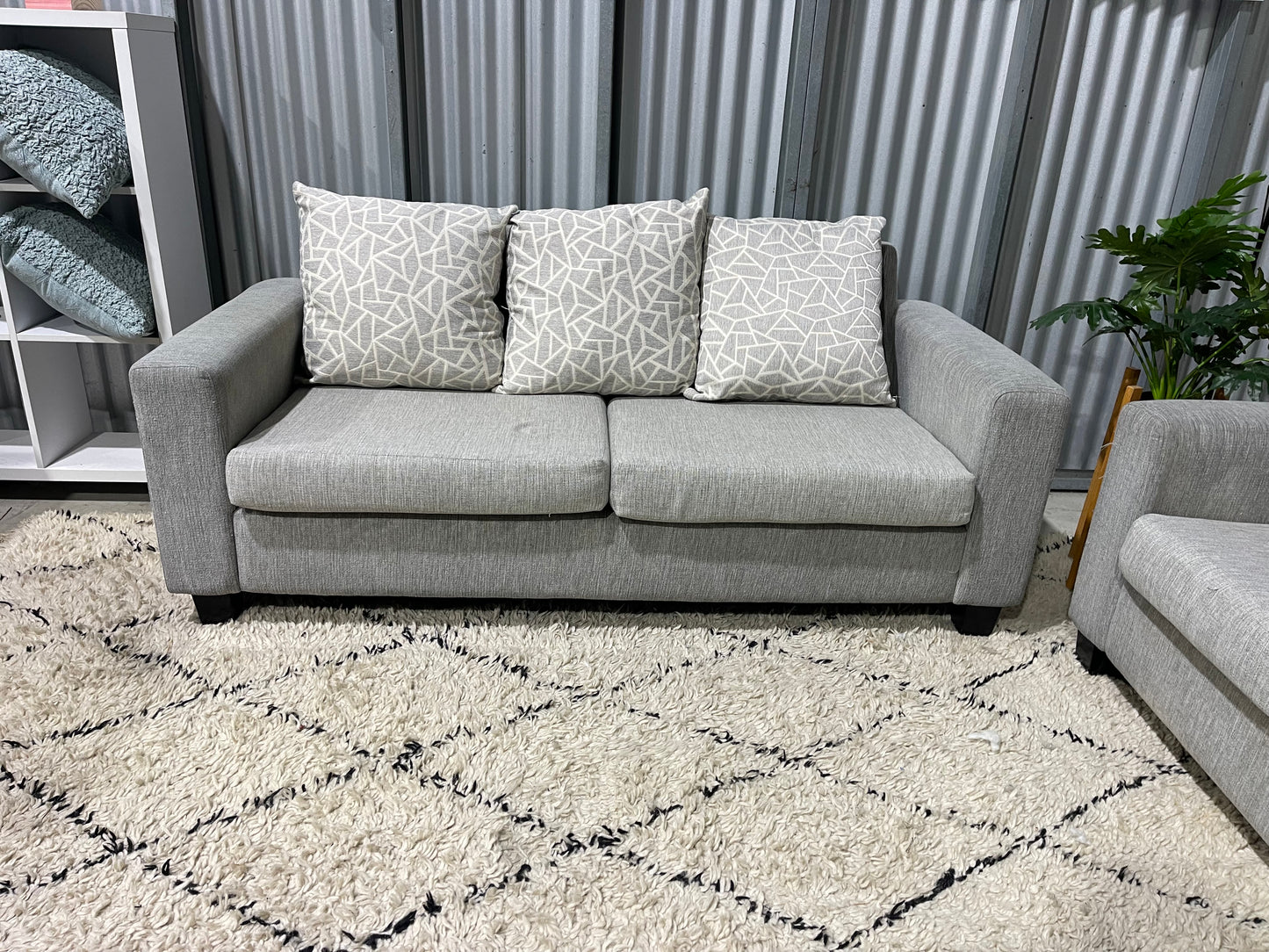 2+3 seater nz made grey lounge suite