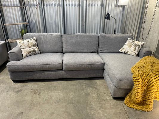 Excellent Condition 
- Cool Gray Colour - FARMERS LUCA MAX BRANDED - 3.5 Seater L Shape Sofa