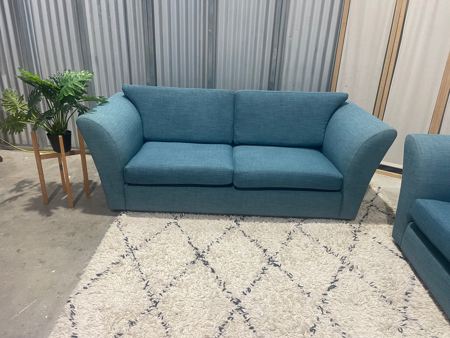 !!!FREE DELIVERY!!! 🚚 📦 Great Condition - Sky Blue Colour Colour - 3 + 1 + 1 Seater Lounge Suite