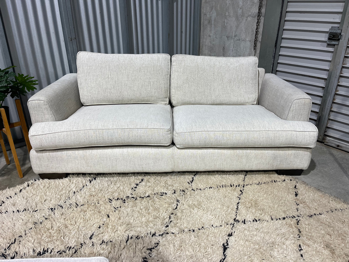 EXCELLENT CONDITION 
FARMERS 3 SEATER + OTTOMAN