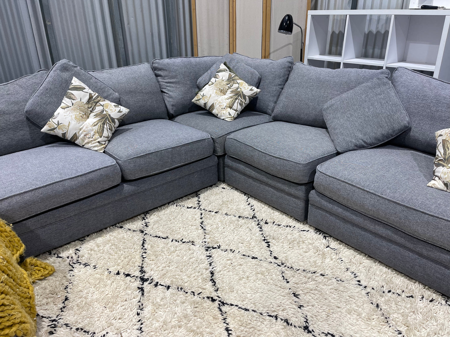 Excellent Condition - FREEDOM BRANDED - Feather Down - Stone Gray Colour - 6.5 Seater Modular Corner Lounge Suite (!!1 of 5 Modular Units only!!)