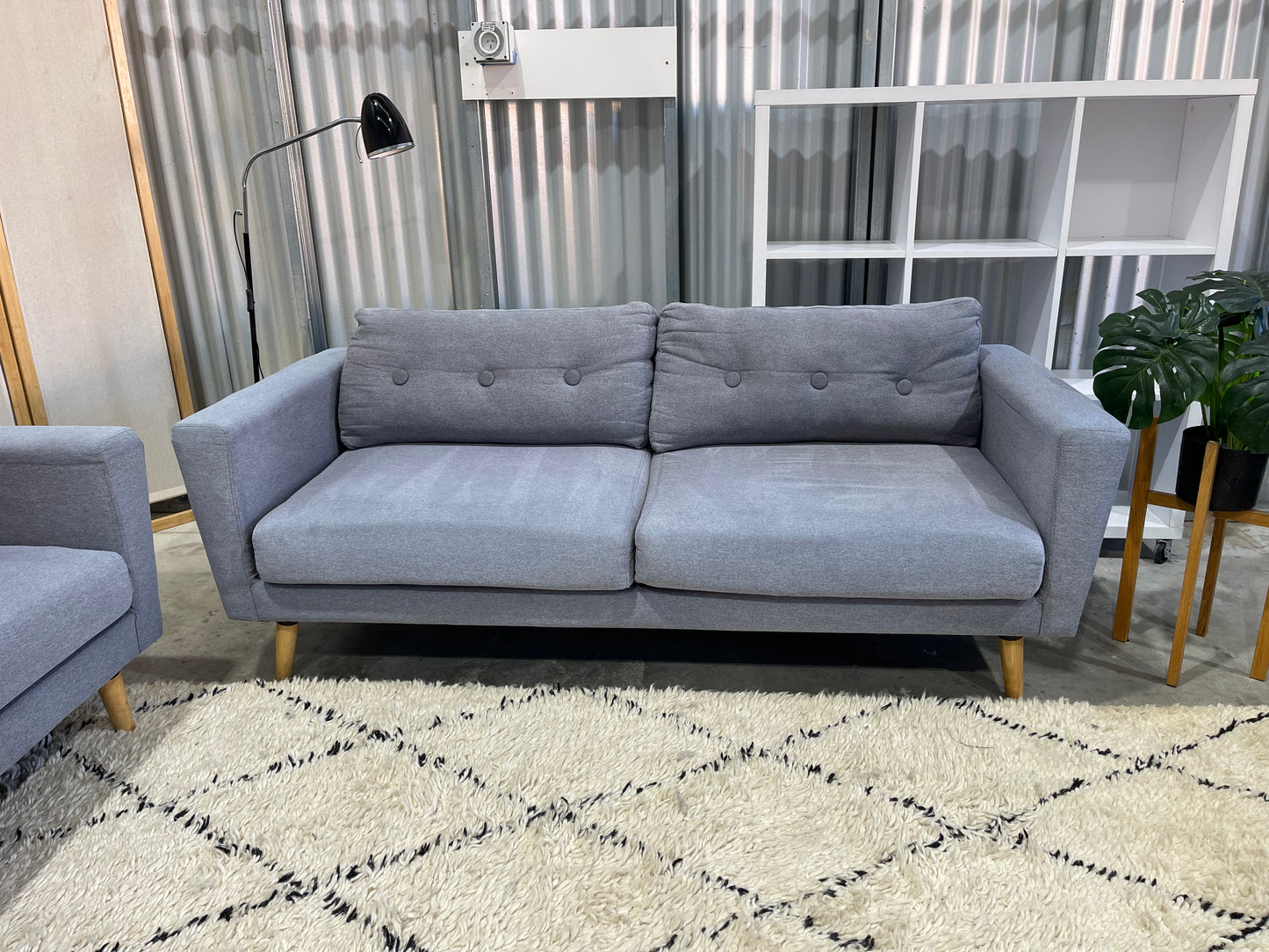 Great Condition - Stone Gray Colour - 2.5 + 2.5 Seater Lounge Suite