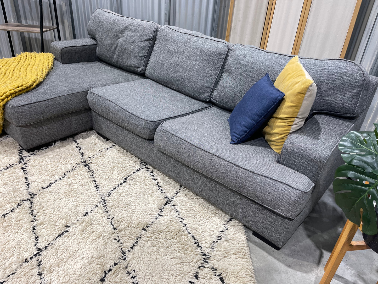 Excellent Condition - FARMERS LUCA BRANDED - 3.5 Seater L Shape Sofa