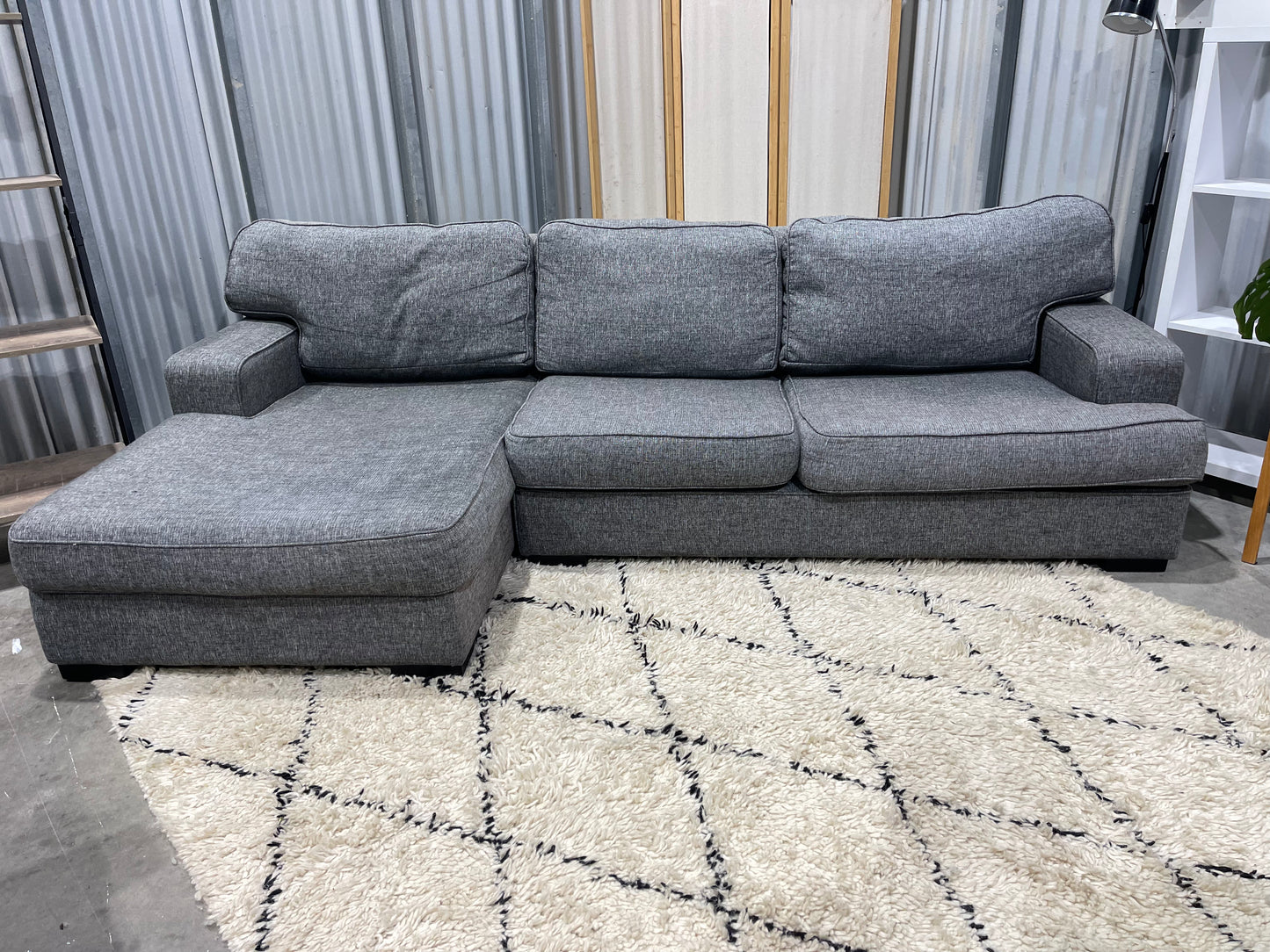 Excellent Condition - FARMERS LUCA BRANDED - 3.5 Seater L Shape Sofa