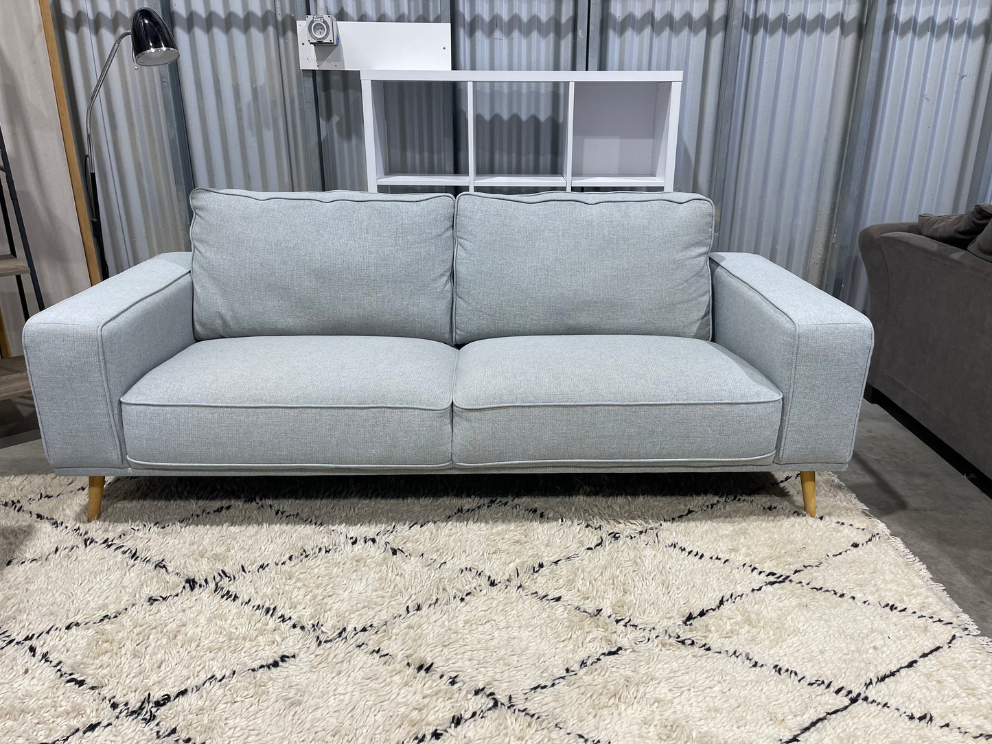 Excellent Condition - FARMERS LUCA BRANDED - Cool Gray Colour - 2.5 + 3 Seater Lounge Suite