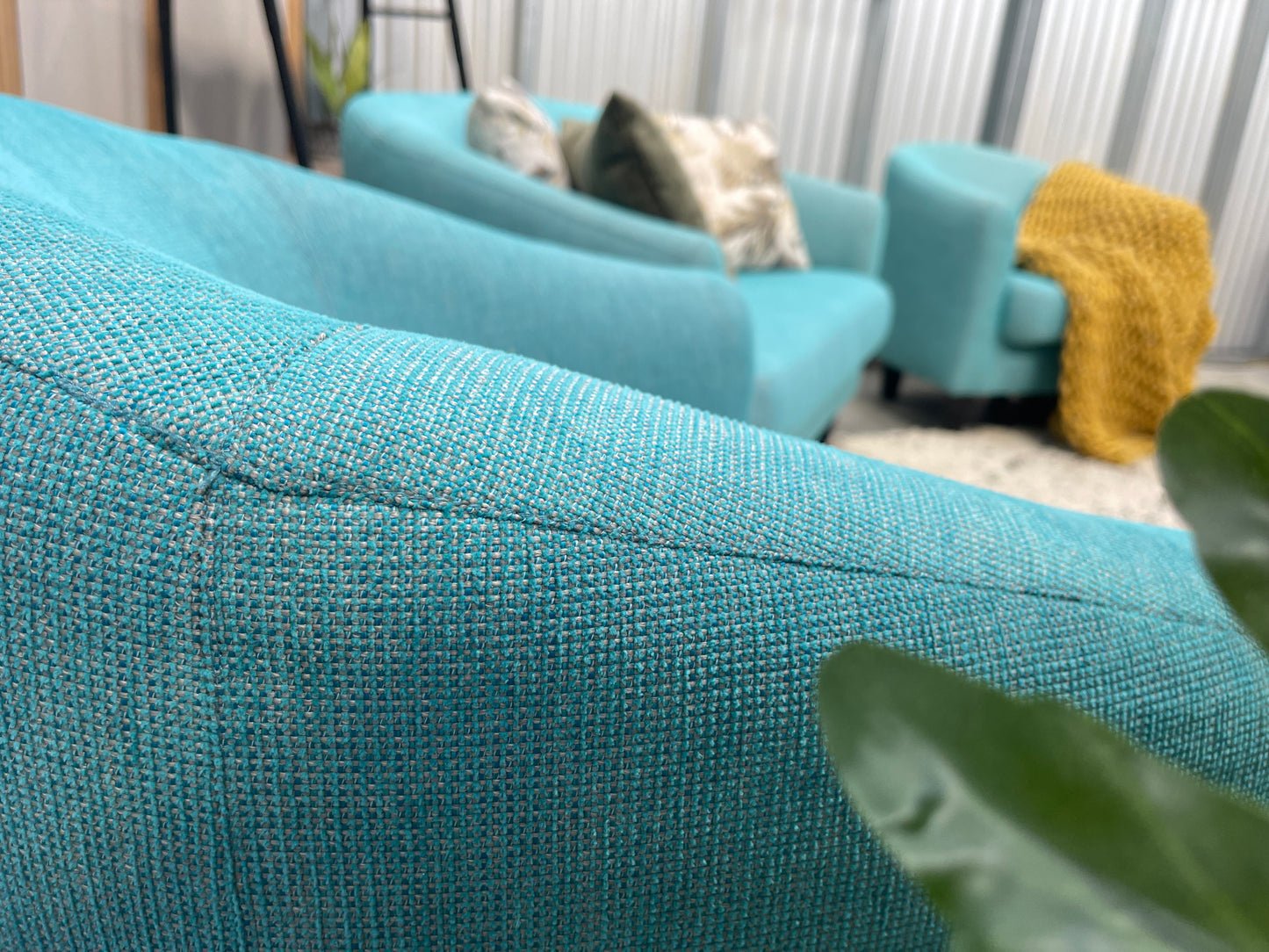 Excellent Condition - Ocean Blue and Green Colour - 2 + 1 + 1 Seater Lounge Suite