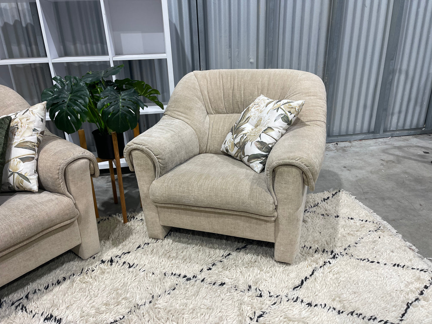 Great Condition - Sandstone Beige Colour - DANSKE MOBLER BRANDED - 2 + 1 + 1 Seater Lounge Suite