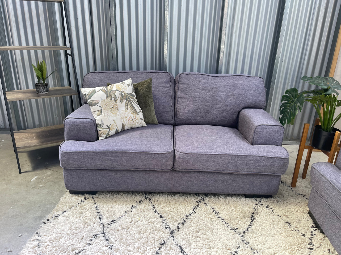 Great Condition - Stone Gray Colour - 3 + 2 Seater Lounge Suite