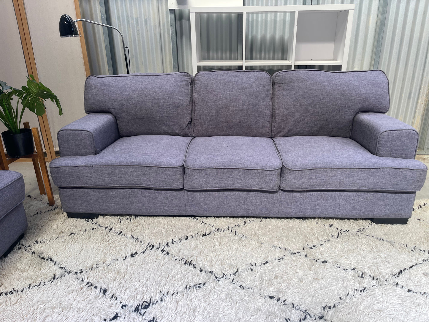 Great Condition - Stone Gray Colour - 3 + 2 Seater Lounge Suite