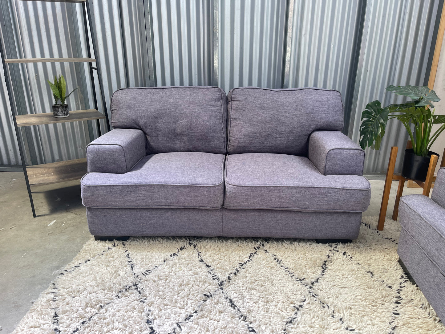 Great Condition - Stone Gray Colour - 3 + 2 Seater Lounge Suite