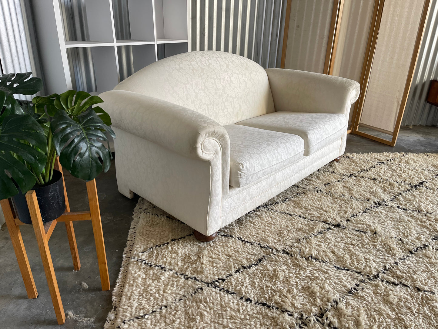 Excellent Condition - Elegant Patterned White Colour - WETHERLYS ORIGIONAL BRANDED - 2 Seater Sofa